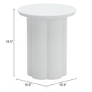  Zuo Kogur 704021 Side Table - White IMAGE 11