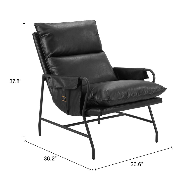  Zuo Halaus 110204 Accent Chair - Black IMAGE 9
