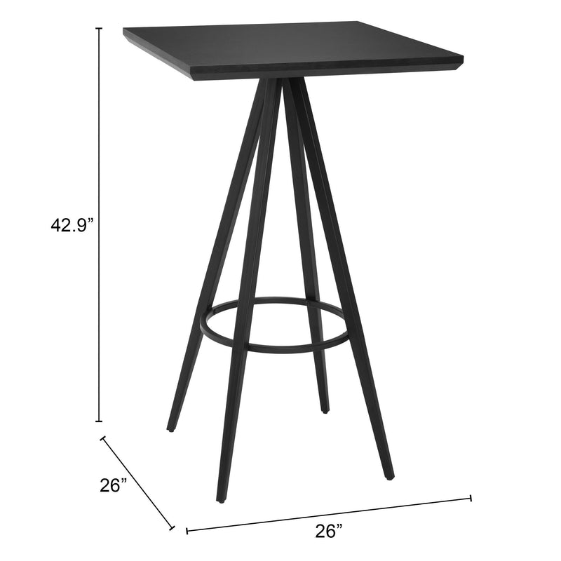  Zuo Tinos 110051 Bar Table - Black IMAGE 7