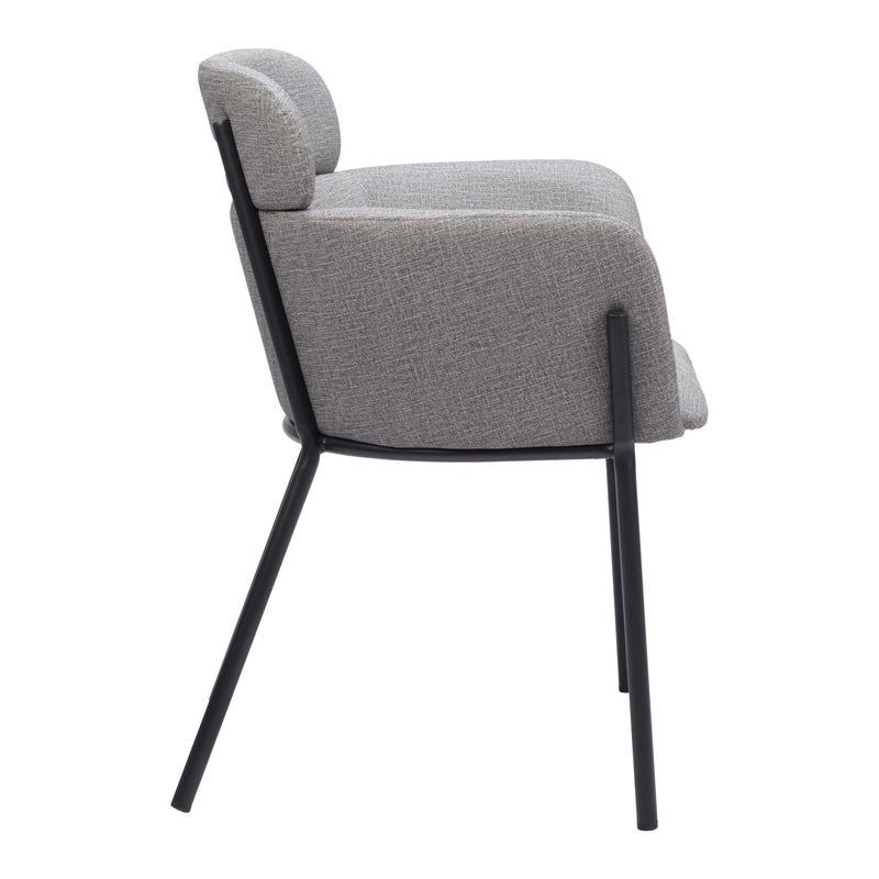  Zuo Bremor 110171 Dining Chair - Slate Grey IMAGE 2