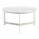  Zuo Barmas 110255 Coffee Table - White & Silver IMAGE 2