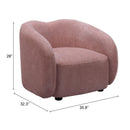  Zuo Tallin 110008 Accent Chair - Mauve Pink IMAGE 9