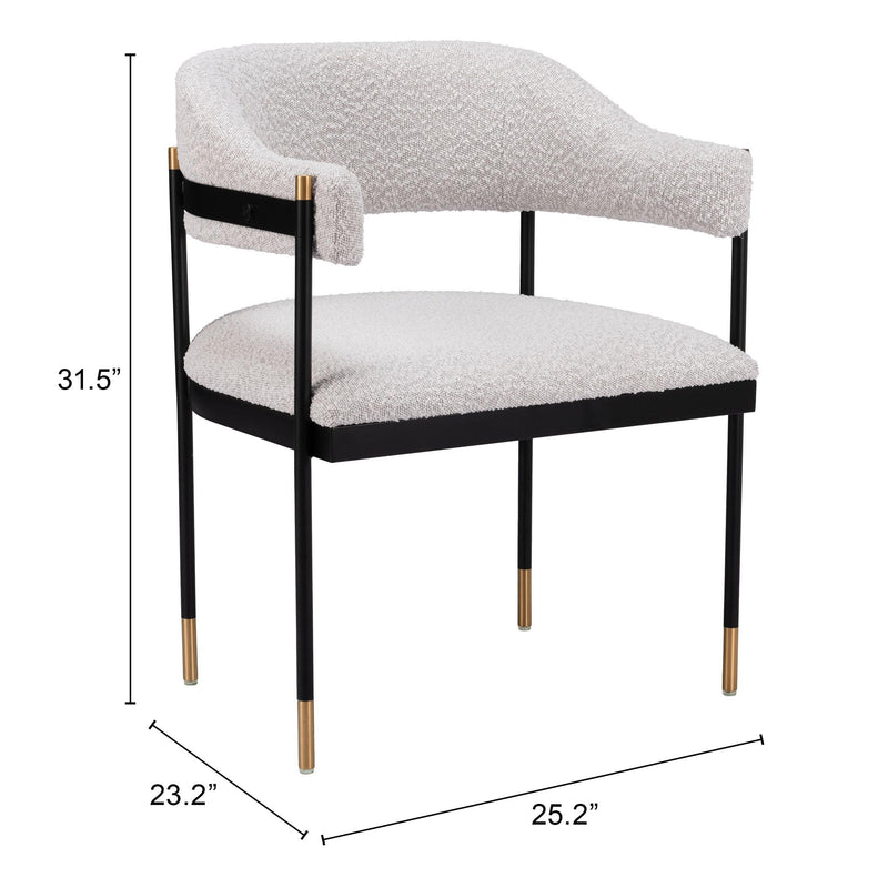  Zuo Zadar 110000 Dining Chair - Misty Grey IMAGE 10