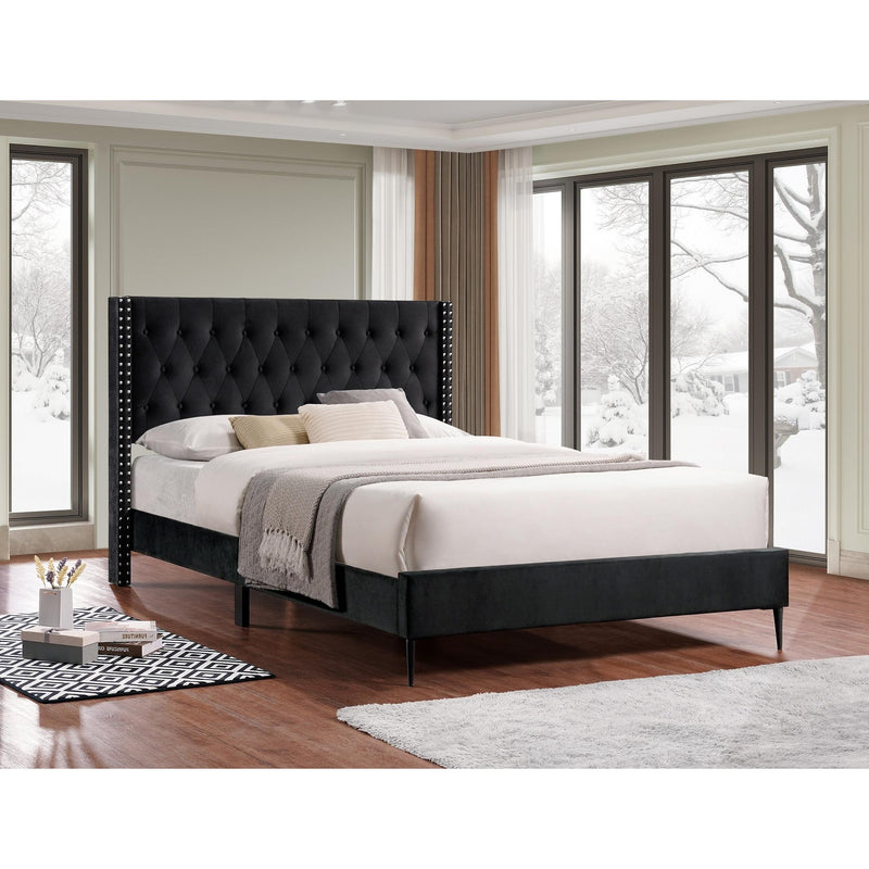 IFDC King Upholstered Platform Bed IF 5593 - 78 IMAGE 1