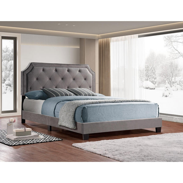 IFDC Full Upholstered Platform Bed IF 5610 - 54 IMAGE 1