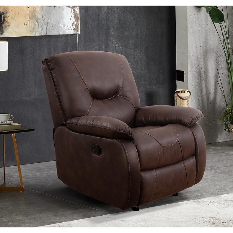 IFDC Glider Rocker Fabric Recliner with Wall Recline IF-6351 IMAGE 4