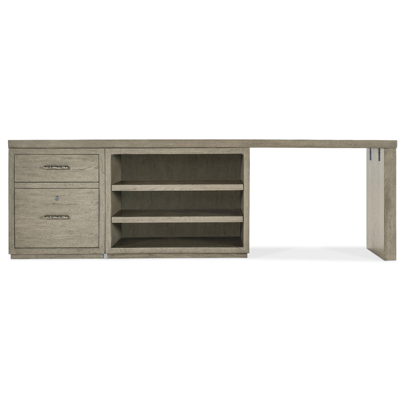 Hooker Furniture 6150-10927-85 Linville Falls 96" Desk with File and Open Desk Cabinet IMAGE 3