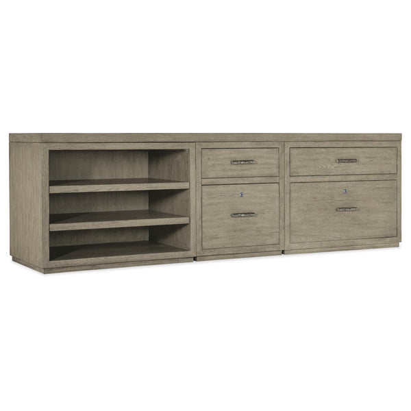 Hooker Furniture 6150-10929-85 Linville Falls 96" Credenza with File, Lateral File and Open Desk Cabinet IMAGE 1