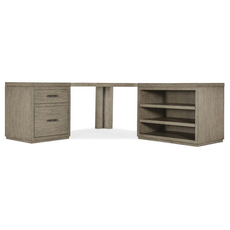 Hooker Furniture 6150-10933-85 Linville Falls Corner Desk with File and Open Desk Cabinet IMAGE 3