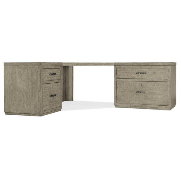 Hooker Furniture 6150-10935-85 Linville Falls Corner Desk with File and Lateral File IMAGE 1