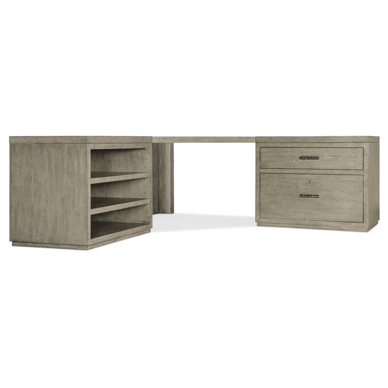 Hooker Furniture 6150-10936-85 Linville Falls Corner Desk with Lateral File and Open Desk Cabinet IMAGE 1