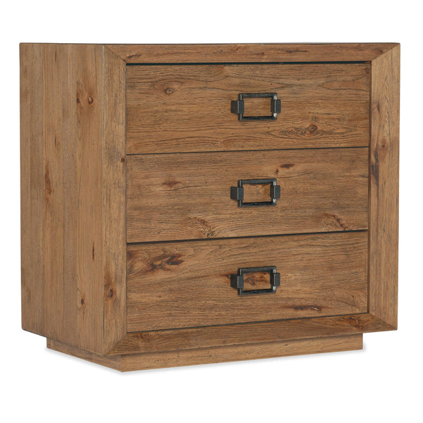 Hooker Furniture 6700-90015-80 Big Sky Three Drawer Nightstand IMAGE 1