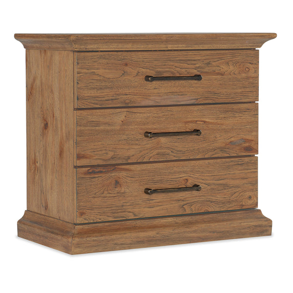 Hooker Furniture 6700-90016-80 Big Sky Three Drawer Nightstand IMAGE 1