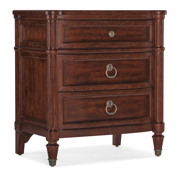 Hooker Furniture 6750-90015-85 Charleston Three-Drawer Nightstand IMAGE 1