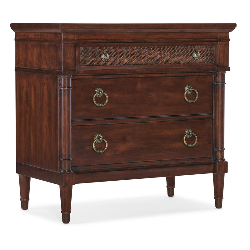 Hooker Furniture 6750-90315-85 Charleston Three-Drawer Nightstand IMAGE 1