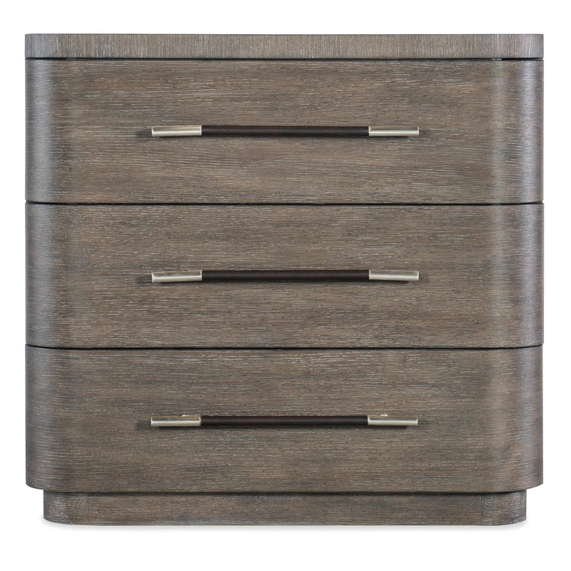 Hooker Furniture 6850-90016-89 Modern Mood Three Drawer Nightstand IMAGE 2