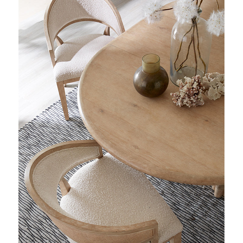 Hooker Furniture 6950-75201-80 Retreat Pole Rattan Round Dining Table with 1-20in Leaf IMAGE 5