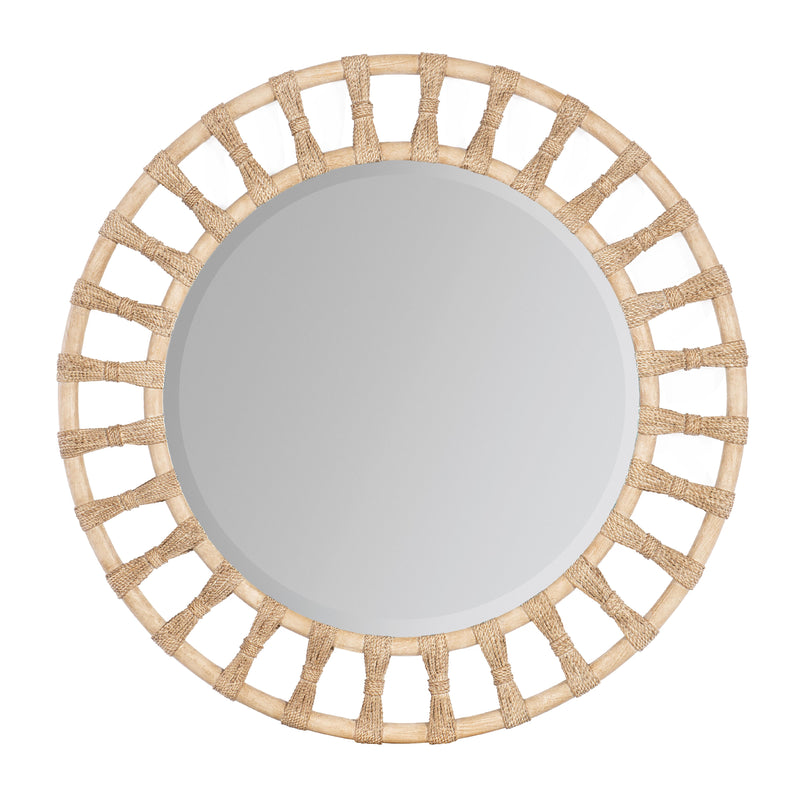 Hooker Furniture 6950-90005-80 Retreat Pole Rattan Accent Mirror IMAGE 1