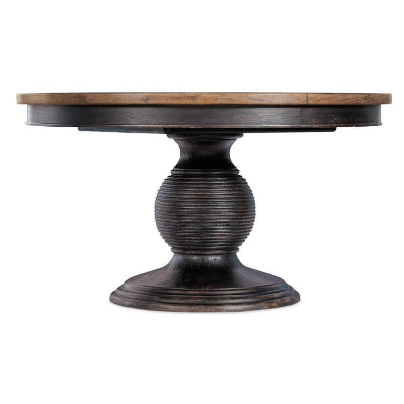 Hooker Furniture 7050-75203-89 Americana Round Pedestal Dining Table with 1-22in Leaf IMAGE 1