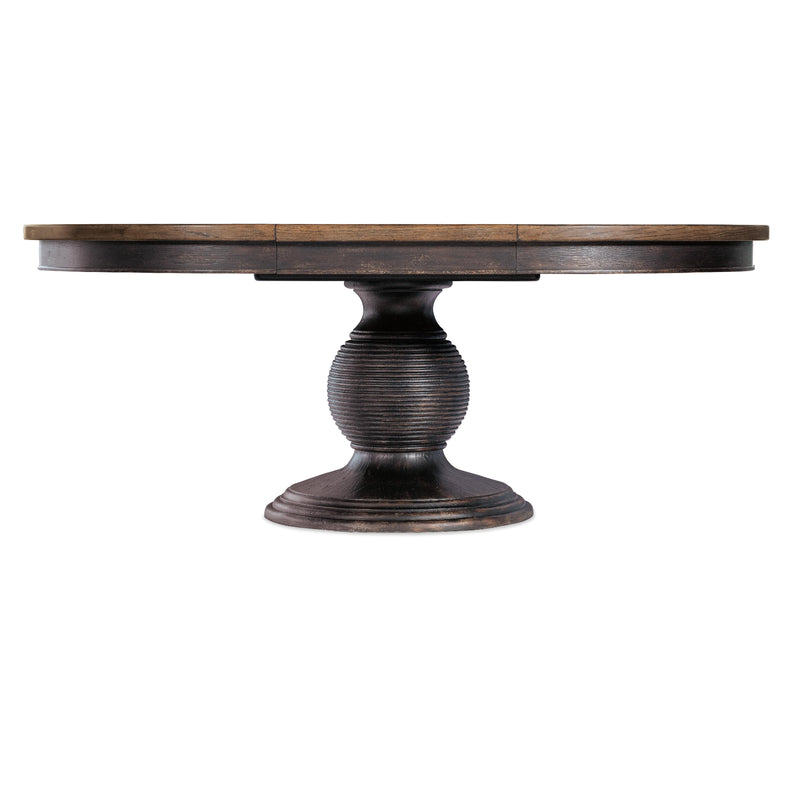 Hooker Furniture 7050-75203-89 Americana Round Pedestal Dining Table with 1-22in Leaf IMAGE 4