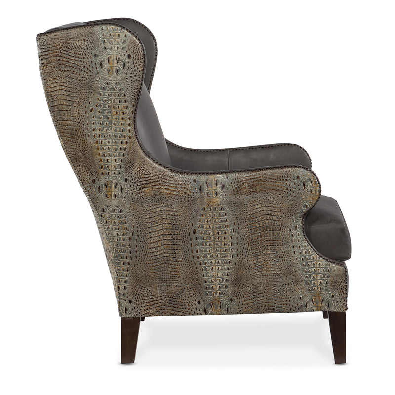 Hooker Furniture CC321-099 Club Chair with Faux Croc IMAGE 3