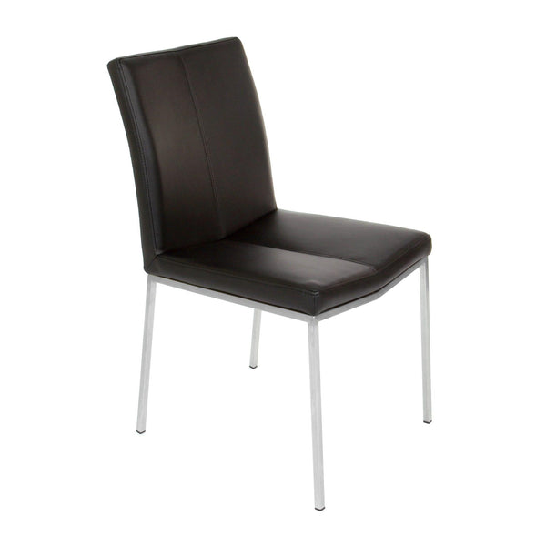 Furnishings' Mate DC 060-BL-SS Cecil Chair In Black PU On Matte Black Frame IMAGE 1