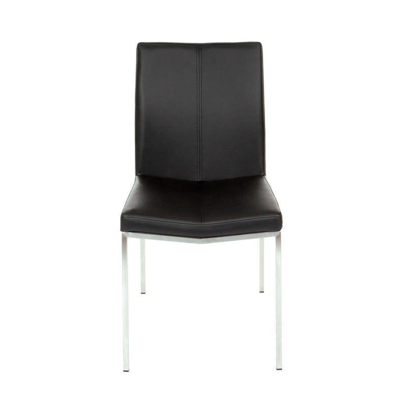 Furnishings' Mate DC 060-BL-SS Cecil Chair In Black PU On Matte Black Frame IMAGE 2