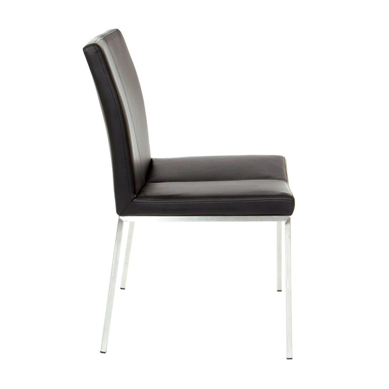 Furnishings' Mate DC 060-BL-SS Cecil Chair In Black PU On Matte Black Frame IMAGE 3