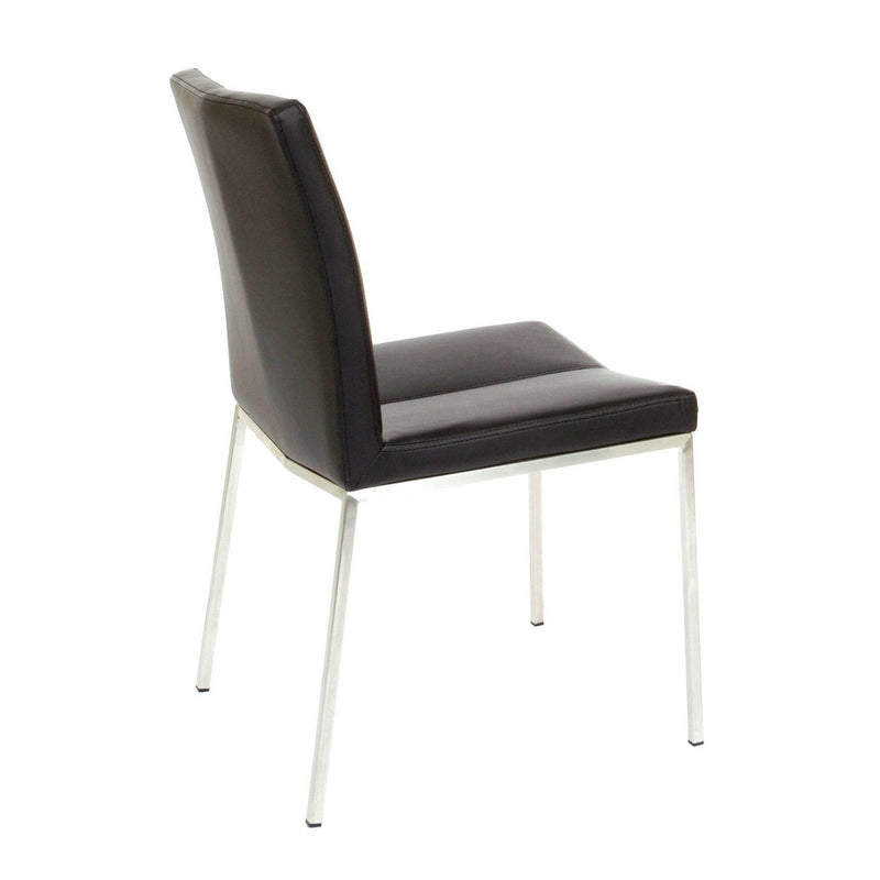 Furnishings' Mate DC 060-BL-SS Cecil Chair In Black PU On Matte Black Frame IMAGE 4