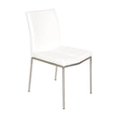  Furnishings' Mate DC 060-WH-SS Cecil Chair In White PU On Matte Black Frame IMAGE 1