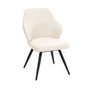  Furnishings' Mate DC 451-ST-MBS Daphne Chair In Stone Fabric On Standard Matte Black Swivel Base IMAGE 1