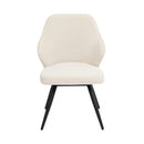  Furnishings' Mate DC 451-ST-MBS Daphne Chair In Stone Fabric On Standard Matte Black Swivel Base IMAGE 2