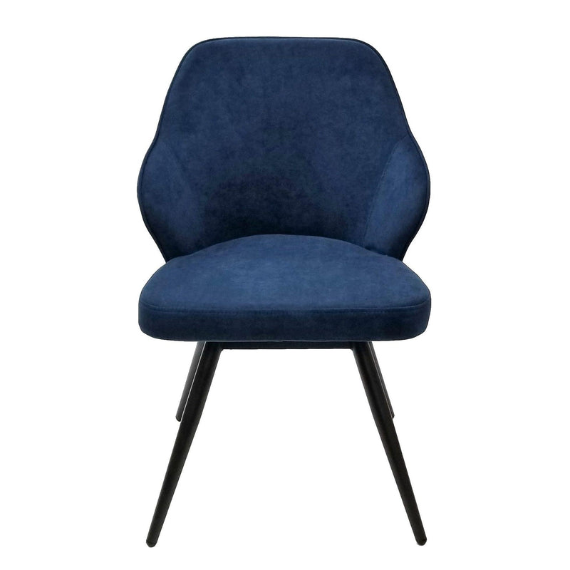 Furnishings' Mate DC 451-CO-MBS Daphne Chair Cobalt Fabric On Standard Matte Black Swivel Base IMAGE 2