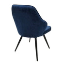  Furnishings' Mate DC 451-CO-MBS Daphne Chair Cobalt Fabric On Standard Matte Black Swivel Base IMAGE 3