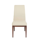  Furnishings' Mate DC 357-CR-BW Erika Chair In Cream PU On Black Walnut Base IMAGE 2