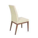  Furnishings' Mate DC 357-CR-BW Erika Chair In Cream PU On Black Walnut Base IMAGE 4