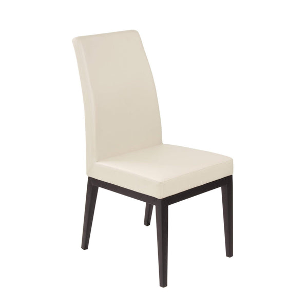 Furnishings' Mate DC 357-CR-MB Erika Chair In Cream PU On Matte Black Base IMAGE 1