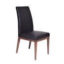  Furnishings' Mate DC 357-BL-BW Erika Chair In Black PU On Black Walnut Base IMAGE 1