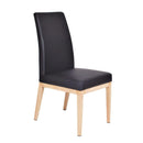  Furnishings' Mate DC 357-BL-WO Erika Chair In Black PU On White Oak Base IMAGE 1