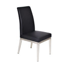  Furnishings' Mate DC 357-BL-SS Erika Chair In Black PU On Brushed Stainless Steel Base IMAGE 1