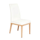  Furnishings' Mate DC 357-WH-WO Erika Chair In White PU On White Oak Base IMAGE 1