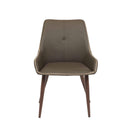  Furnishings' Mate DC H107C-GR-BW Etna Chair In Grey PU On Black Walnut Base IMAGE 1