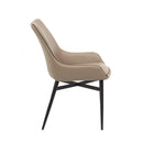  Furnishings' Mate DC-H107C-LT-BB Etna Chair In Lite Taupe PU On Black Base IMAGE 3
