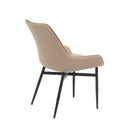  Furnishings' Mate DC-H107C-LT-BB Etna Chair In Lite Taupe PU On Black Base IMAGE 4