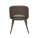  Furnishings' Mate DC T11-GR-BW Henrick Chair In Grey PU On Black Walnut Base IMAGE 4