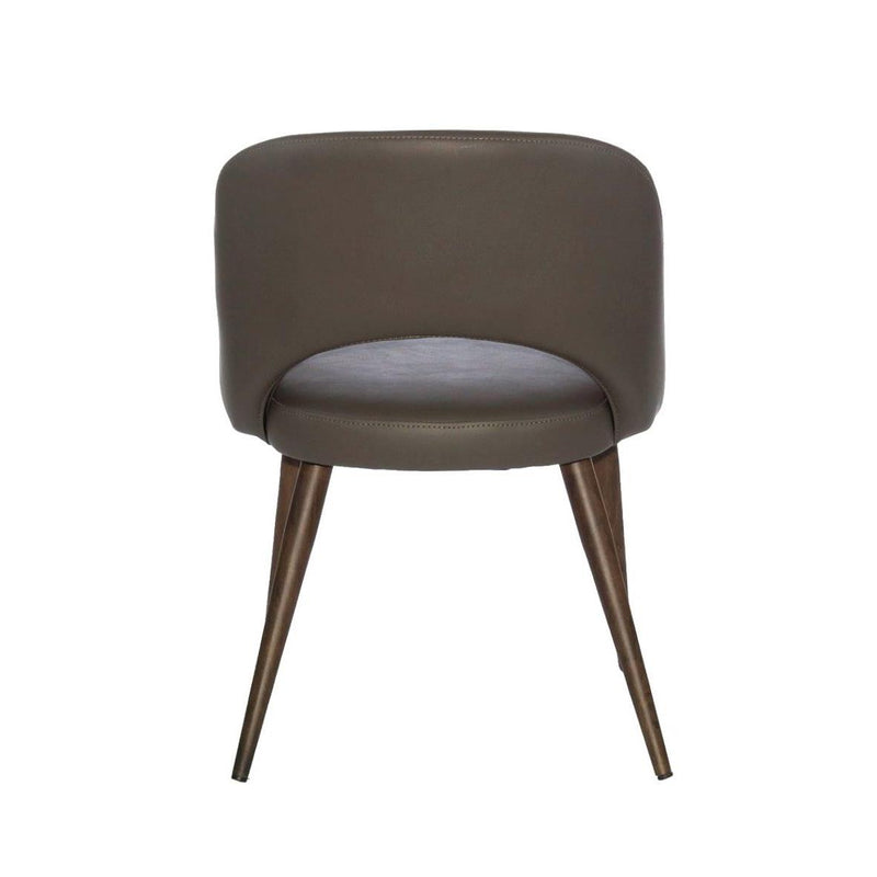 Furnishings' Mate DC T11-GR-BW Henrick Chair In Grey PU On Black Walnut Base IMAGE 4