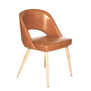  Furnishings' Mate DC T11-TN-WO Henrick Chair In Tan PU On White Oak Base IMAGE 1