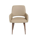  Furnishings' Mate DC T16-LT-BW Isaac Chair In Lite Taupe PU On Black Walnut Base IMAGE 2