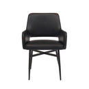  Furnishings' Mate DC T16-BL-BB Isaac Chair In Black PU On Black Beta Base IMAGE 2