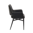  Furnishings' Mate DC T16-BL-BB Isaac Chair In Black PU On Black Beta Base IMAGE 3